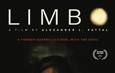 movie poster of Limbo: black background with white title