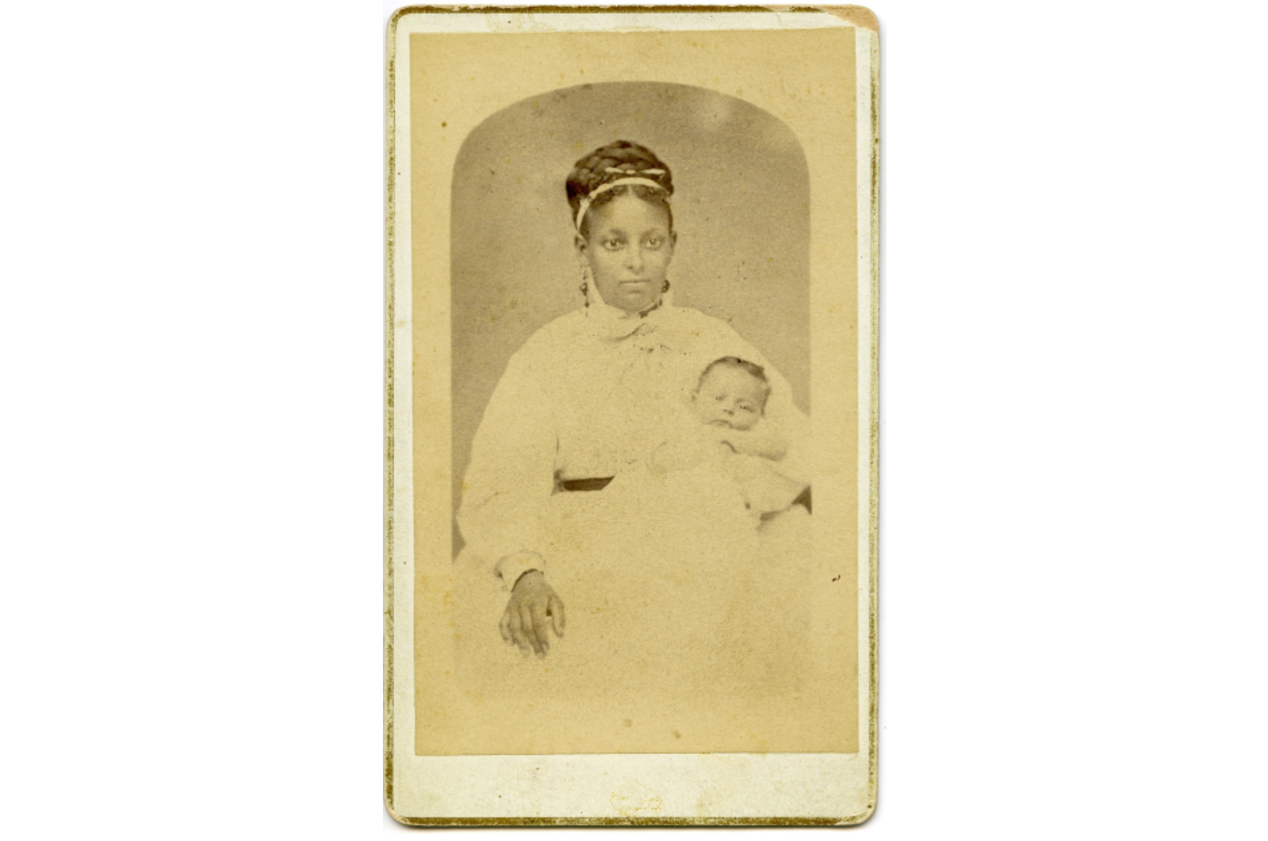 sepia toned vintage portrait of a Black woman from the late 1800s